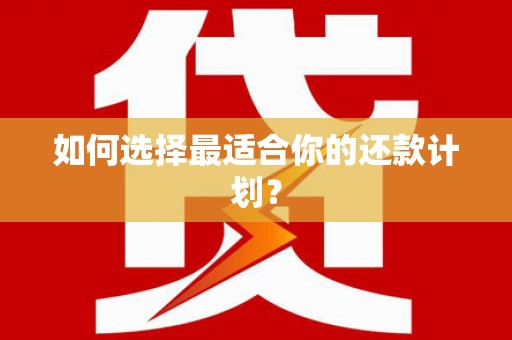 绥德如何选择最适合你的还款计划？