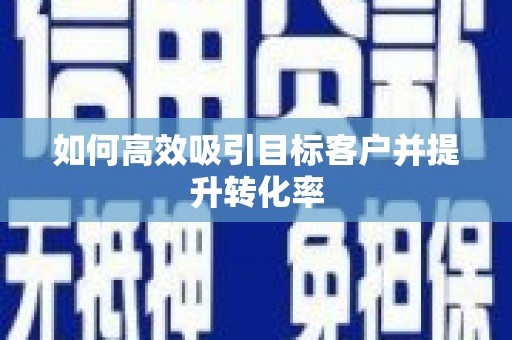 绥德如何高效吸引目标客户并提升转化率
