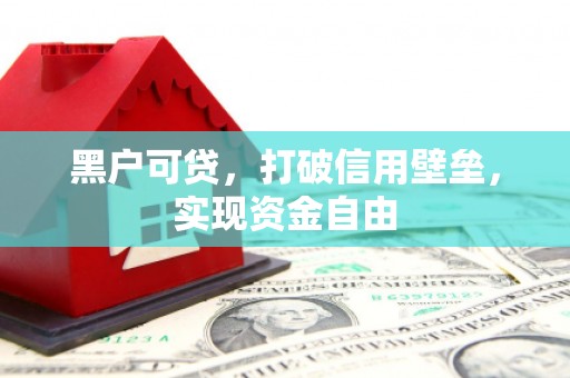 绥德黑户可贷，打破信用壁垒，实现资金自由