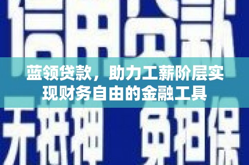 绥德蓝领贷款，助力工薪阶层实现财务自由的金融工具