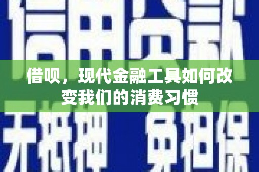 绥德借呗，现代金融工具如何改变我们的消费习惯